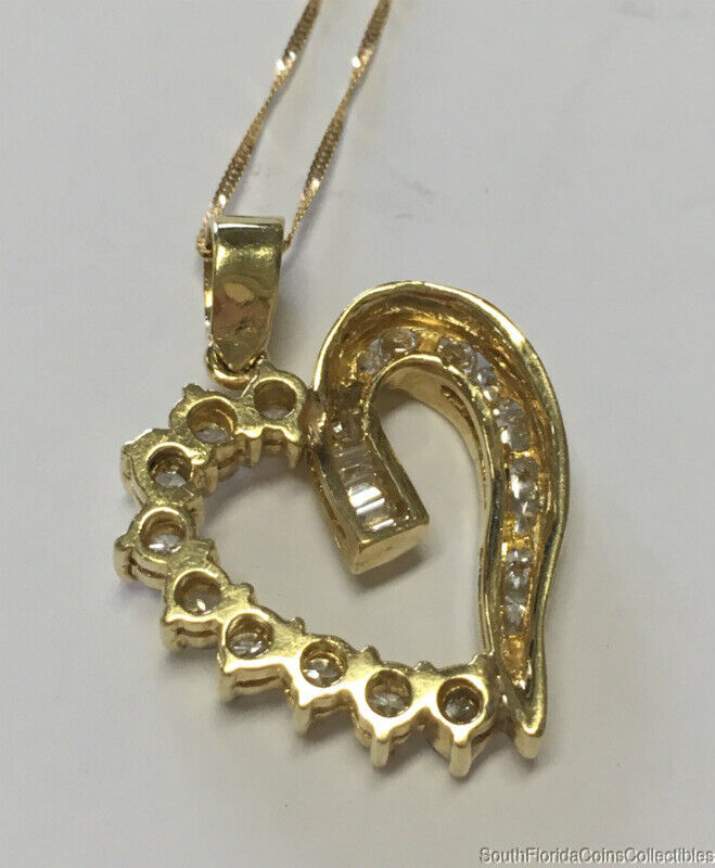 Estate Jewelry Ladies 2.0 Ctw Diamond Heart Penda… - image 6