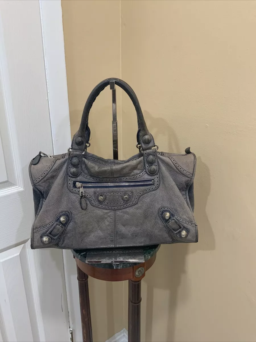 BALENCIAGA Motocross Giant Covered Brogues City Bag