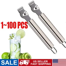 Citrus Lemon Zester Peeler Grater Stainless Steel Lime Oranges Kitchen Tool Lot