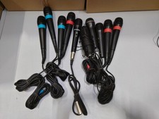 Lot of 10 Mixed Wired Microphones - Used, Various Brands  Colors