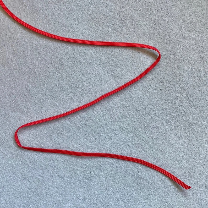 160码弹性1/8英寸3毫米红色批发散装卷套装缝纫 — 第 2/2 张图片