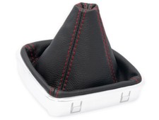 SCHALTMANSCHETTE FÜR FORD GALAXY 2007-2015 SCHALTSACK NATURLEDER NÄHT ROT