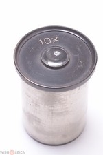   MICROSCOPE EYEPIECE OCULAR 10X LENS REICHERT ZEISS LEITZ WINKEL NICKEL PLATE