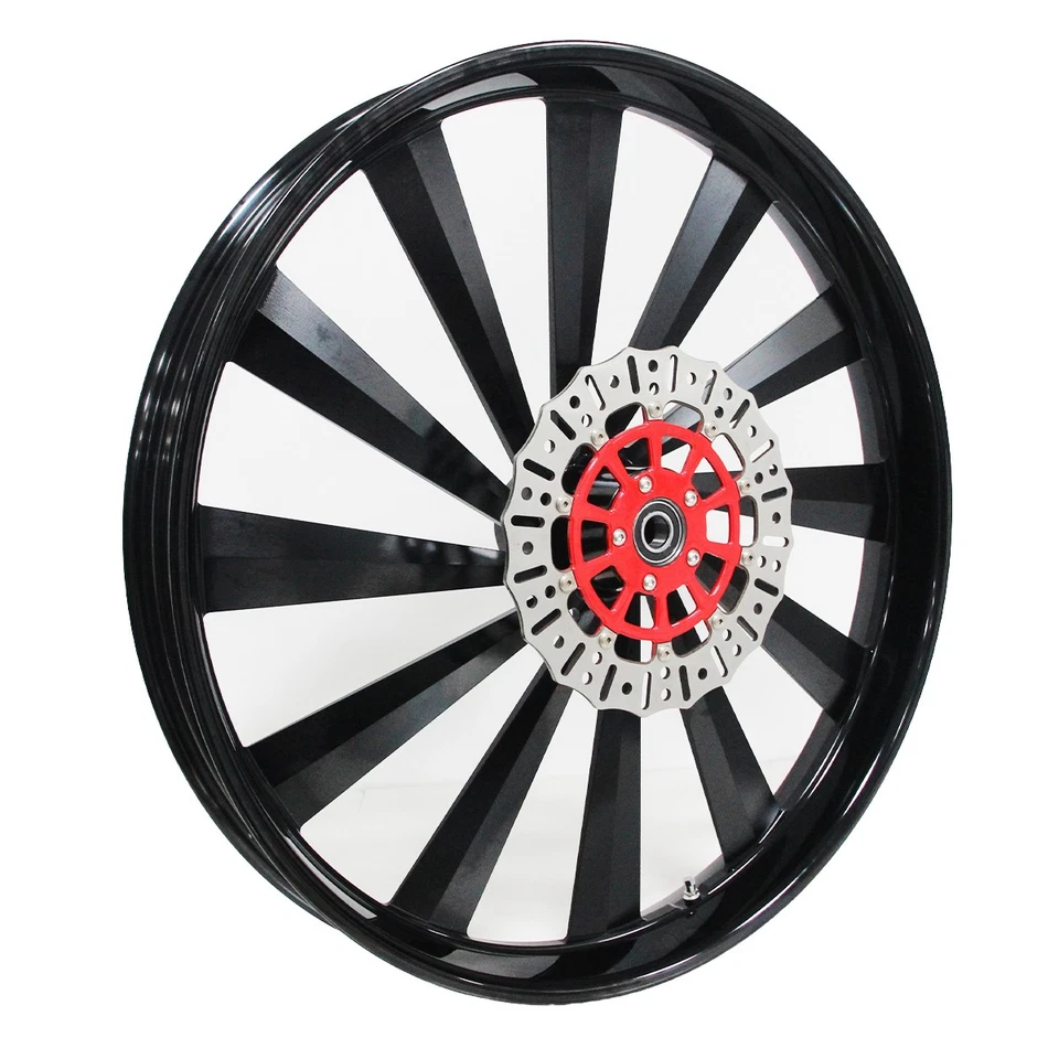Front Wheel Rim 11.8" Brake Disc Rotor For Harley Touring Softail Sportster Dyna - Image 3 of 4