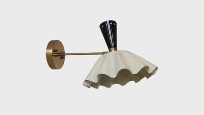 Brass wall sconce - Mid century wall sconce - Wall light fixture - Vanity lights