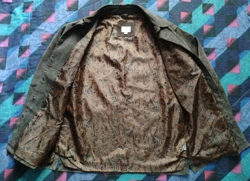 Solitude Leather Shirt Jacket Men's Medium Brown Suede Jacket Paisley Button Up image 3