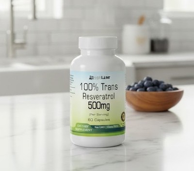 Trans Resveratrol 60 Capsules 500mg Aspartame Free - In Stock;