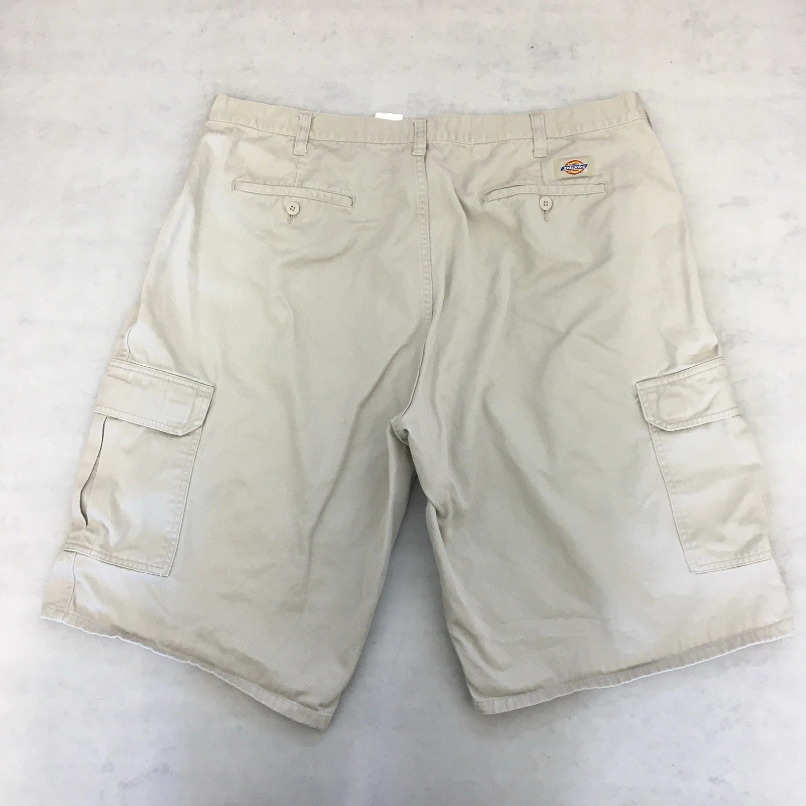 Dickies Shorts Mens 38 Beige Cargo Pocket Chino Relaxed Workwear Carpenter
