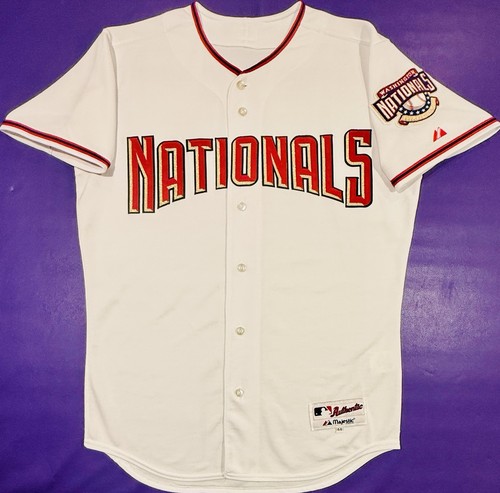Authentic Washington Nationals On-Field Vintage ‘00’s Pro Cut Majestic Jersey 44