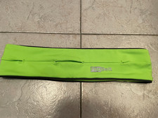 FlipBelt Neon Green 4 Pocket Running Athletic Belt - Medium