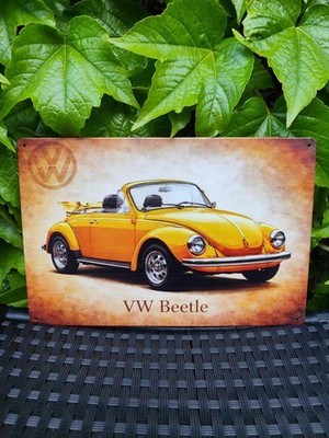 Blechschild Volkswagen Beetle Cox Käfer 20x30cm Neu
