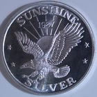 1 oz Silver Round/Medal - 1987 Sunshine Mint Silver Eagle - BU from tube