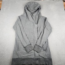 Lululemon Hoodie Womens 12 Gray Full Zip Long Athleisure Gym Outdoor
