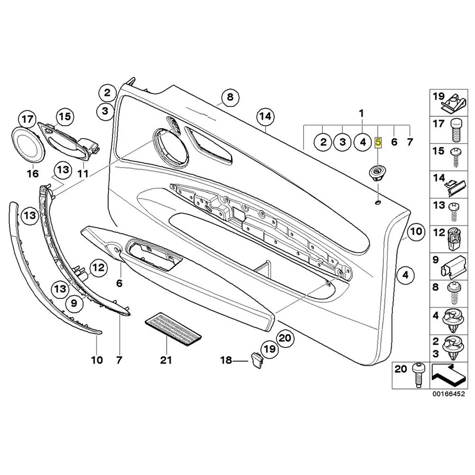 Door Lock Pin Trim OEM 51416975325 Replacement Installation Black Finish - Image 3 of 4
