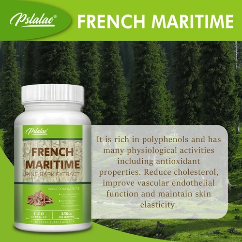 French Maritime Pine Bark Extract 350mg-with Proanthocyanidins, for Heart Health - Picture 7 of 11