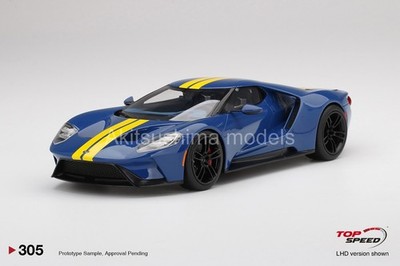 Top Speed TS0305 1/18 Gt Sunoco Blau Mit Gelb Streifen Resin Modellauto 1:18
