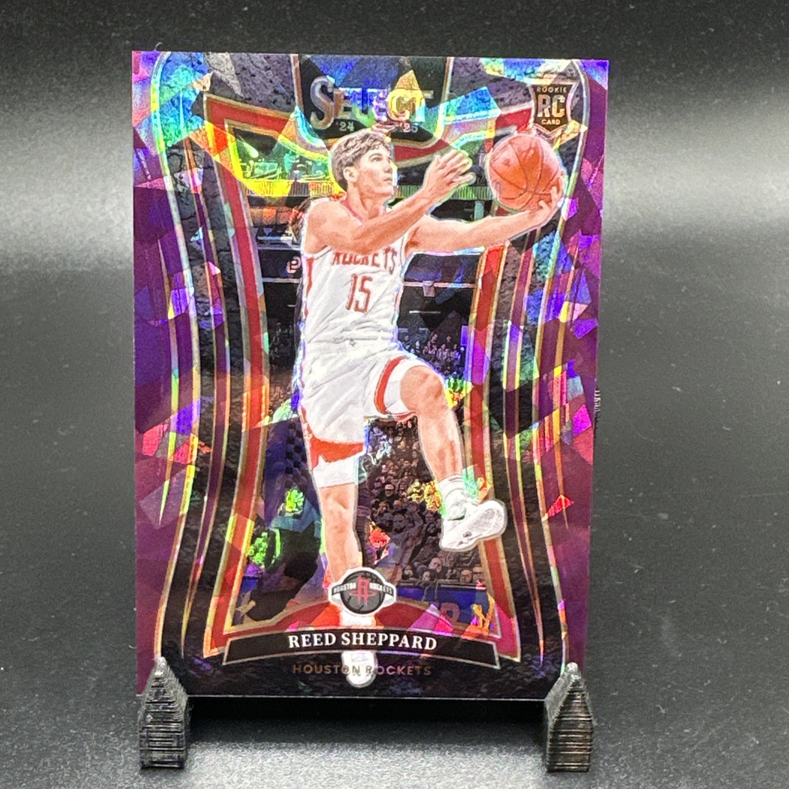 2024-25 Panini Select Reed Sheppard RC Mezzanine Level #366 Pink Cracked Ice /99