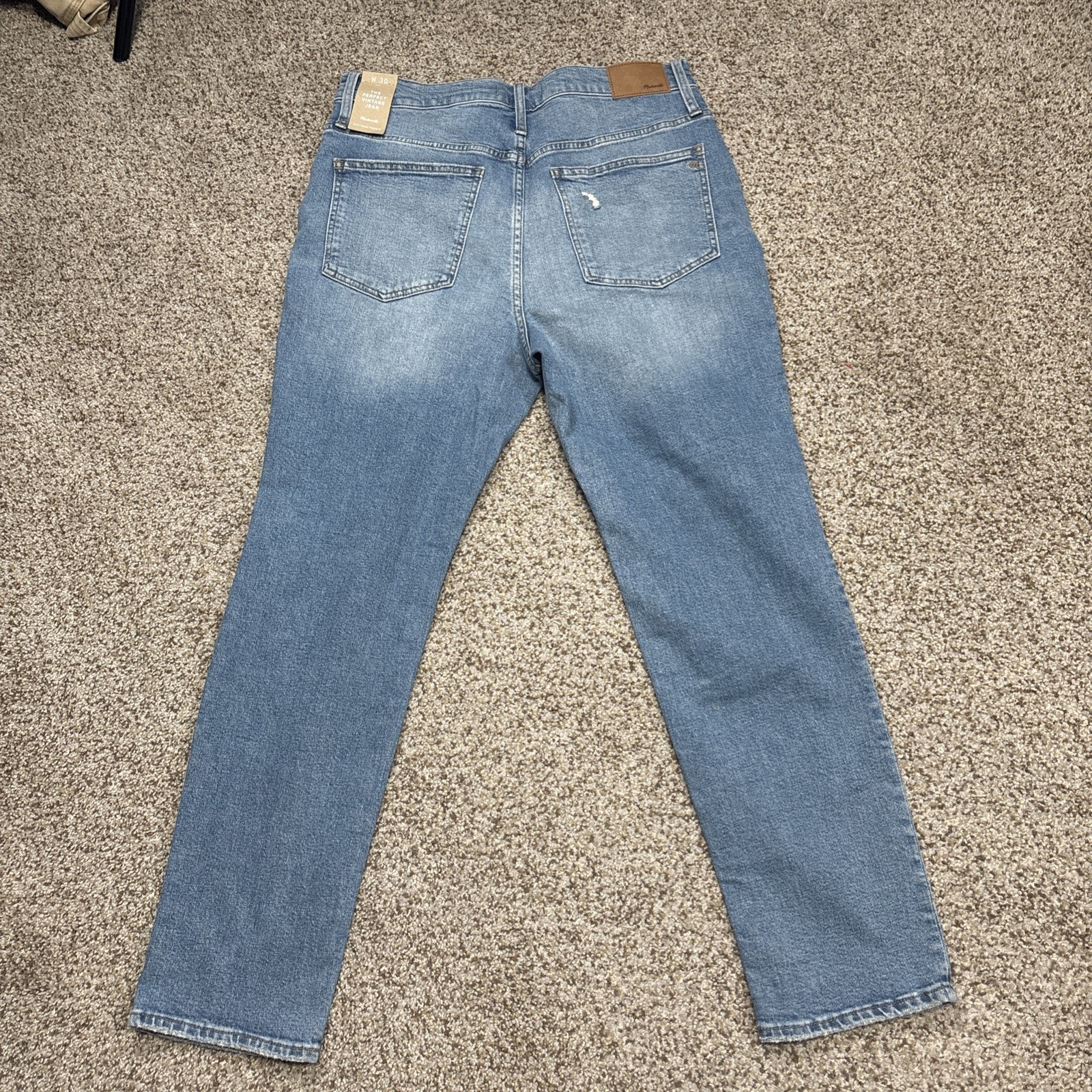 $135 NWT Madewell The Perfect Vintage Jean Distresssed Size 30 Fits 33 X 28 - View 15