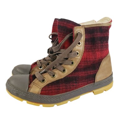 converse plaid boots