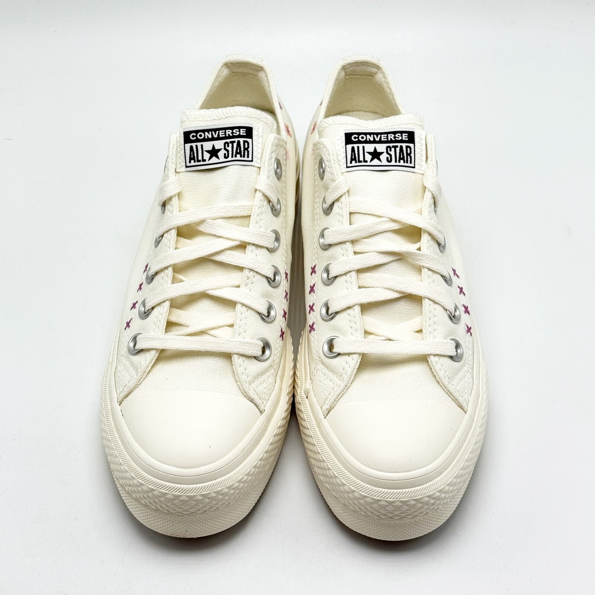NEW* Women CONVERSE Chuck Taylor All Star Lift OX Low Floral Beige
