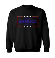 Save America Trump 2024 Blue - President Donald MAGA Toddler Crewneck Sweater
