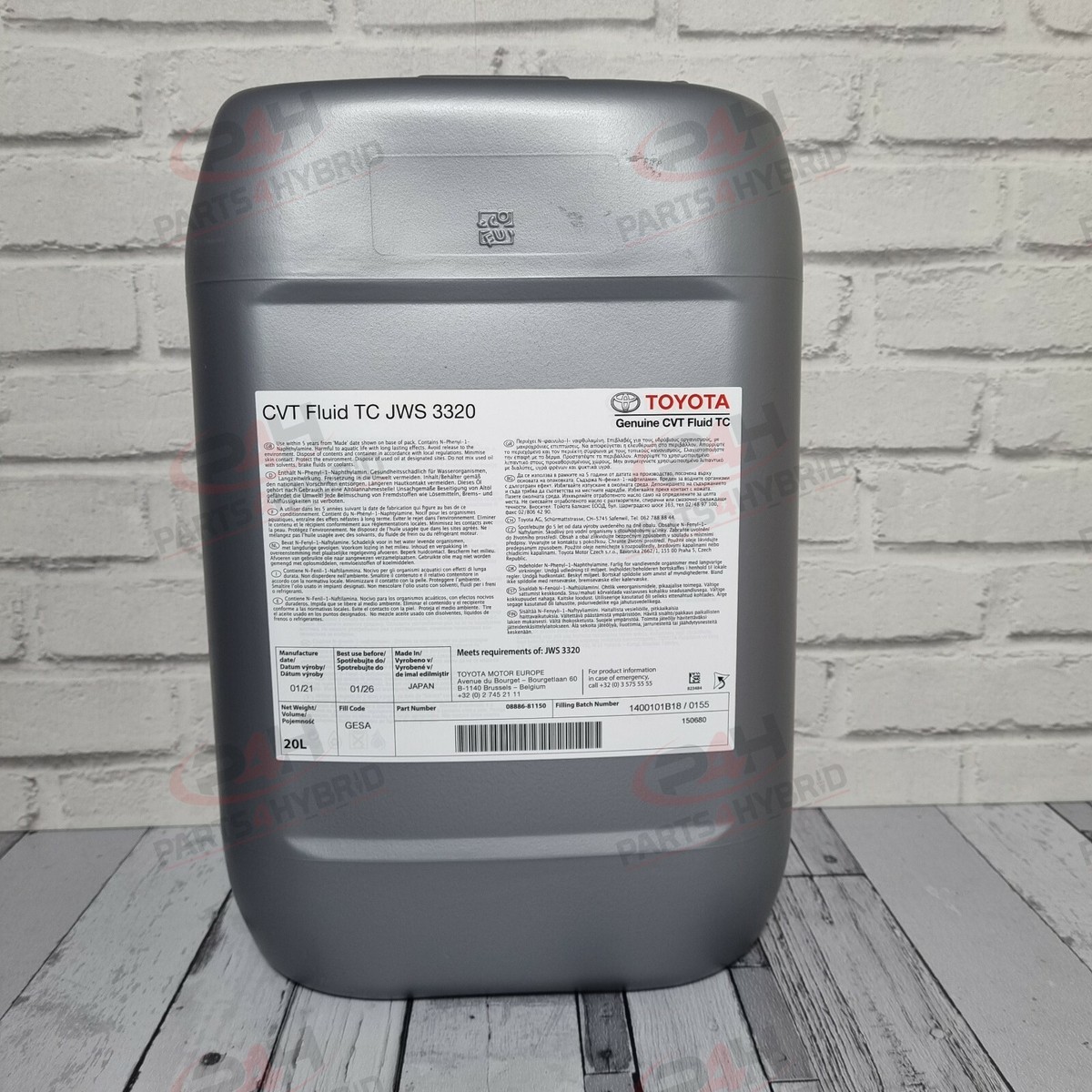 GENUINE TOYOTA ESTIMA AUTOMATIC GEARBOX OIL CVT FLUID TC 20