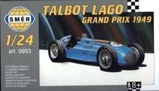 Talbot Lago Grand Prix 1949 race car (1/24 plastic model kit, Smer 0953)