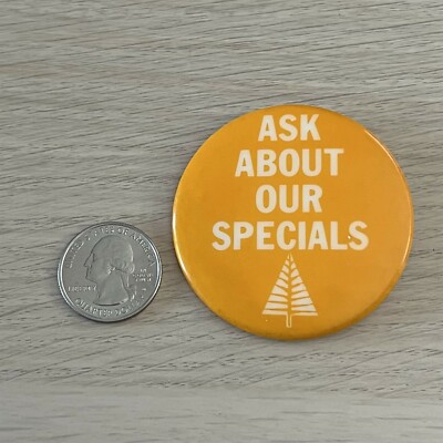 Ask About Our Specials Retail Employee Badge Pinback Button #43207