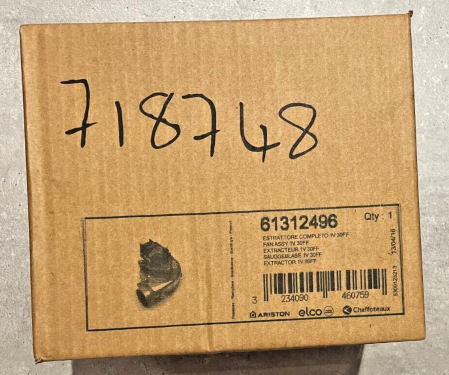 Chaffoteaux Minima MX2 SE System 30FF Fan Assembly 1V 30 FF 61312496 Sealed Box