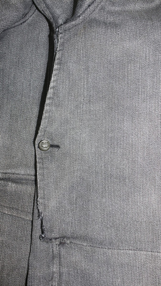 Vintage 1950/60s Grey Cotton Piqué Hunting Jacket KIDUR Size Vintage 1950/60s Grey Cotton Piqué Hunting Jacket KIDUR Size