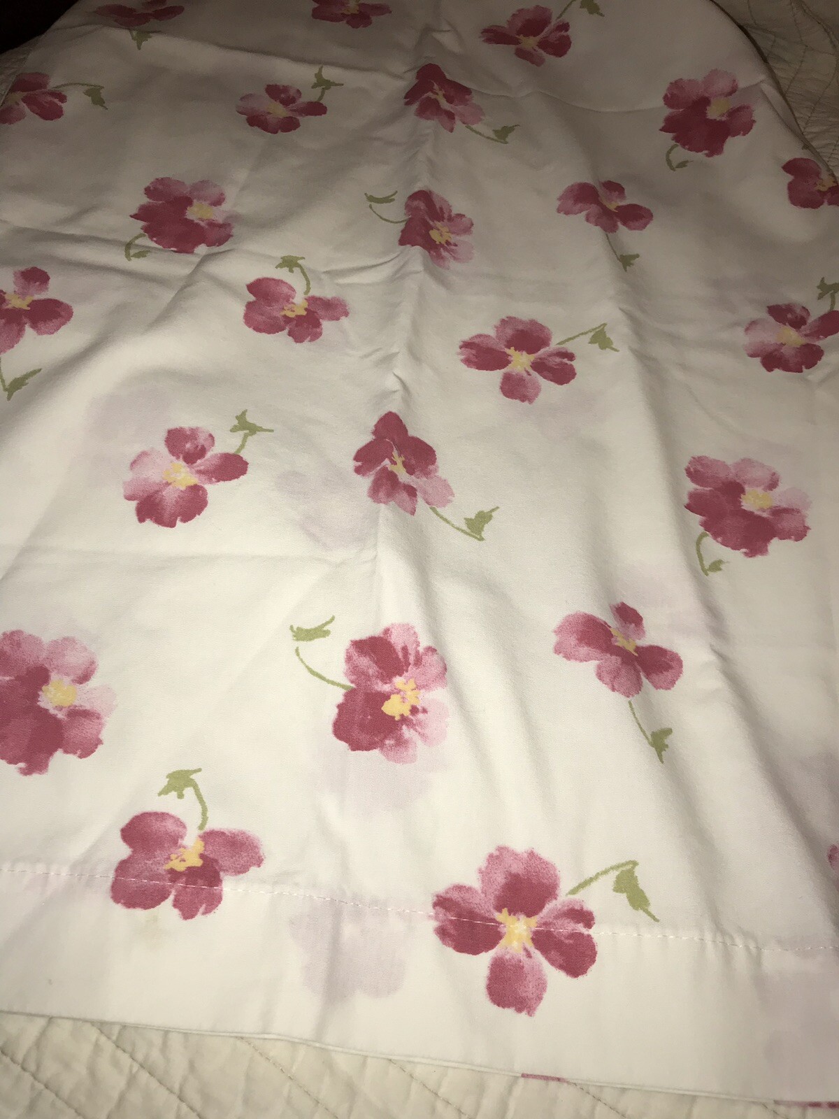 Floral Pair Standard Pillowcases Flowers Bedding Linens Pillow Slips eBay