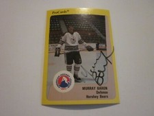 MURRAY BARON SIGNED AUTOGRAPHED 1989 PRO CARDS AHL CARD-HERSHEY BEARS
