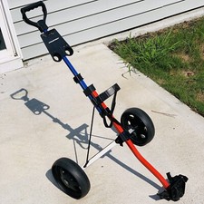TourTrek 2018 Junior Push Cart Red , White  Blue- 3 Wheel