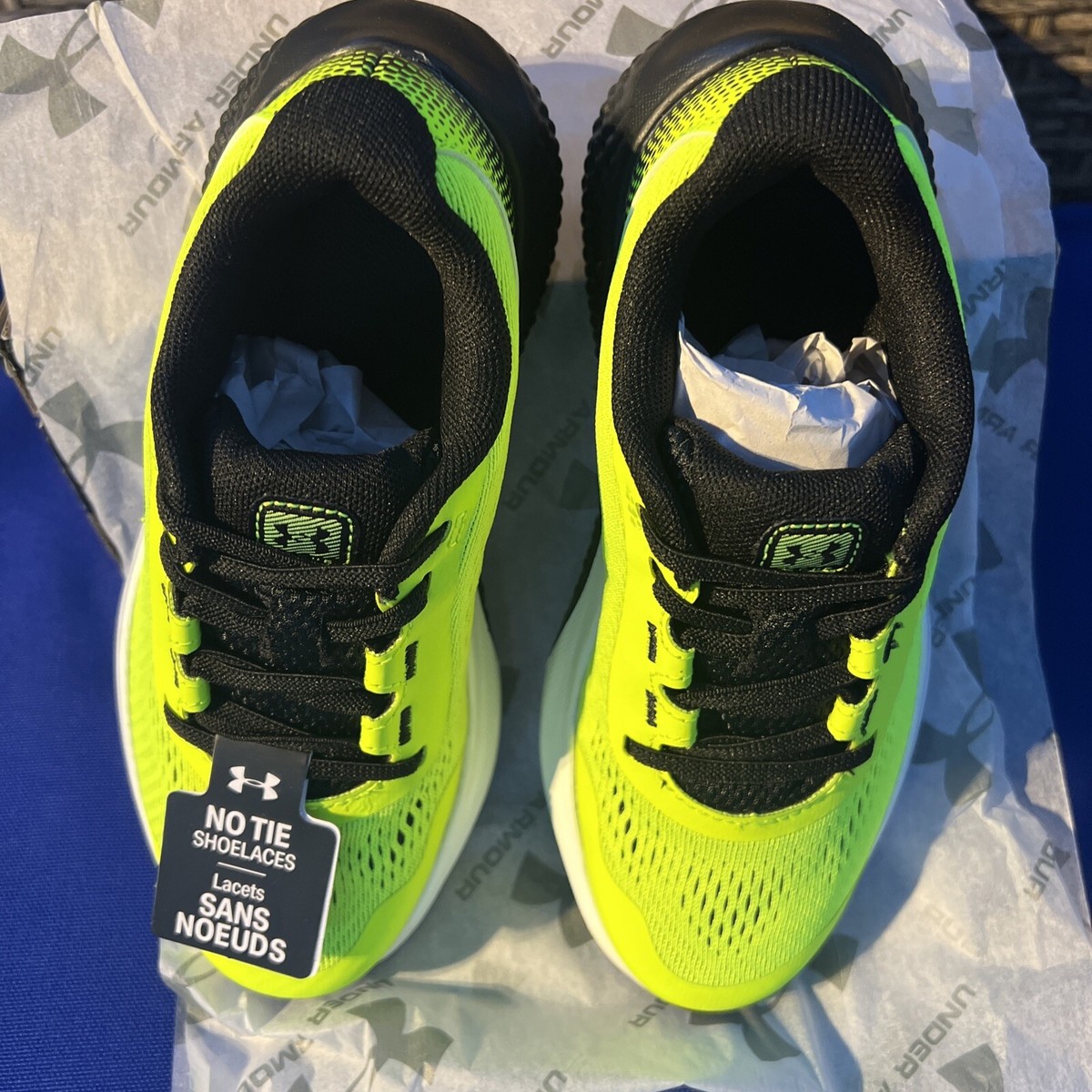 BN Under Armour Kids' Charged Rogue Running Shoes Neon Yellow