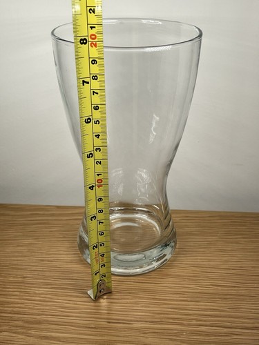 Thick Clear Glass Curved Flared 6 x 4 inch Simple Elegant Glass Vase - Picture 8 of 8