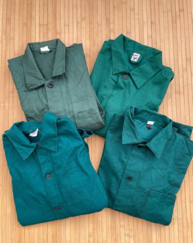 Vintage French Chore Jackets Green - Picture 1 of 16