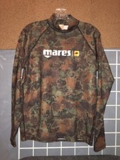 Mares camo camouflage stretch rash guard shirt men's 38 L
