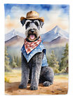 Kerry Blue Terrier Western Cowboy Welcome Flag Garden Size Dac5926Gf