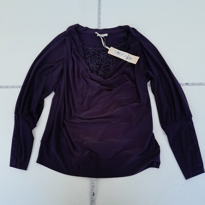 Kaliko Top 16 lila Victorian Secret Langarmbluse für Damen neu mit Etikett