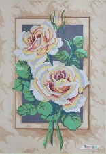 Vintage Roses Bead Embroidery Scheme on Canvas DIY Printed Pattern ta-382