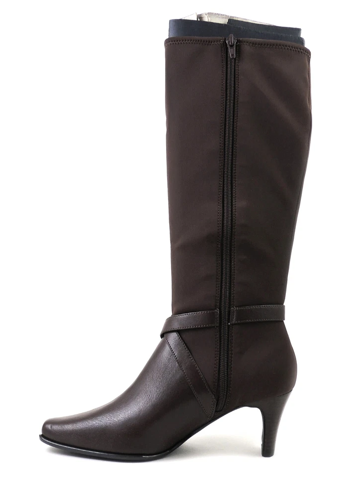 Botas hasta la rodilla Easy Spirit para mujer color marrón tela talla 6,5 M Foto 2 de 4