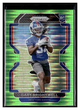 2021 Panini Prizm #40 Gary Brightwell Neon Green Pulsar RC Giants