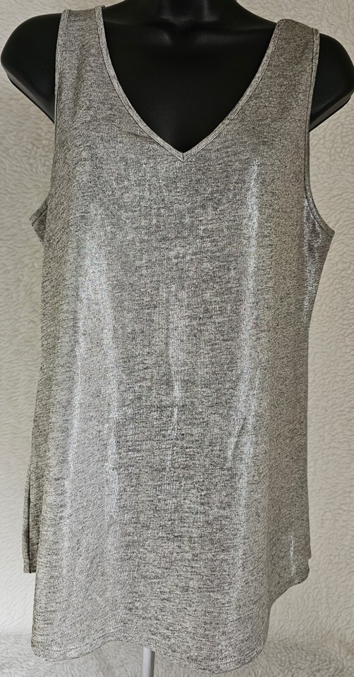 Womens Shirt Size M Medium White House Black Market Gray Silver eBay