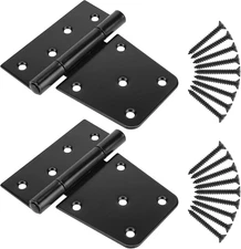 3-1/2" Heavy Duty Gate Hinges, Black Iron Door Hinges with Screws, Durable Gate