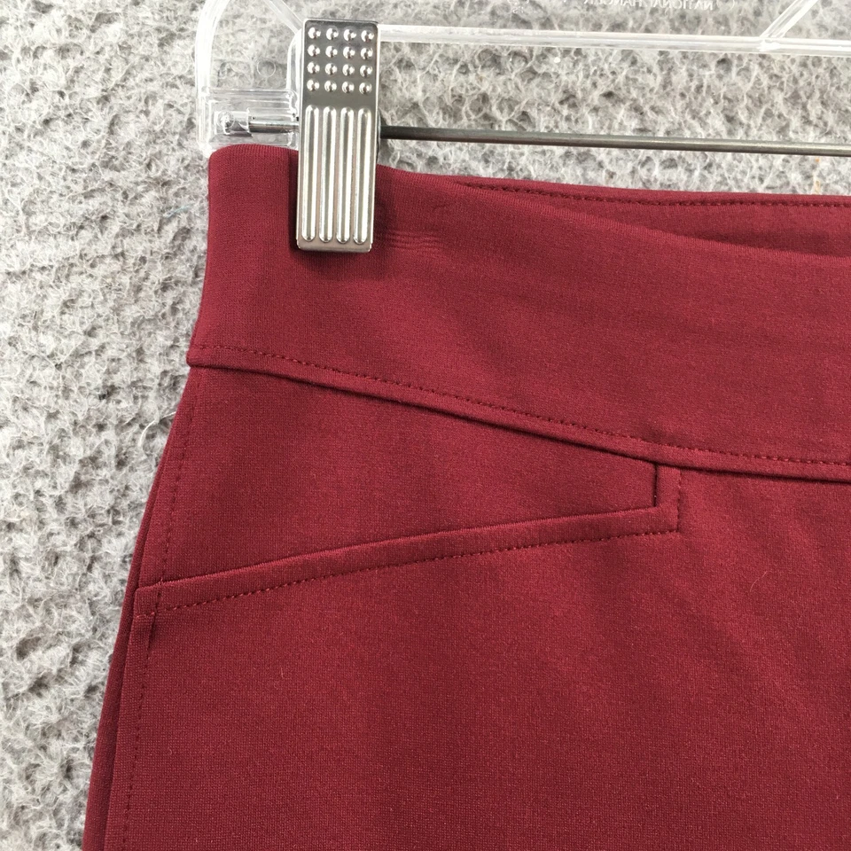 Pantalones al tobillo Chicos para mujer 4 (en realidad 29x27) borgoña tiro medio informales Foto 3 de 4