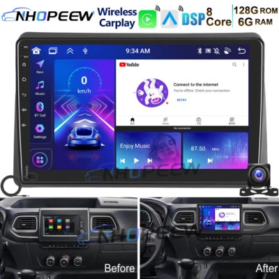 NHOPEEW 8Kern 6+128GB Android 15 Autoradio Für Renault Master Opel Movano B Nissan NV400