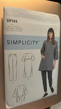 SIMPLICITY PATTERN 9183 DRESS TUNIC MISSES SIZES XXS  XS SM MED LRG XL XXL UNCUT