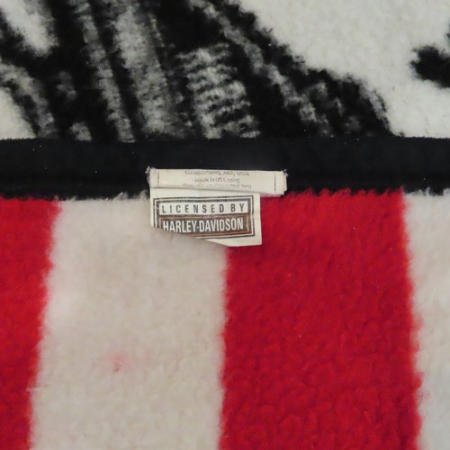 Biederlack Harley Davidson Throw Blanket 48x54 Inches Long Bike American Flag US - Picture 5 of 6
