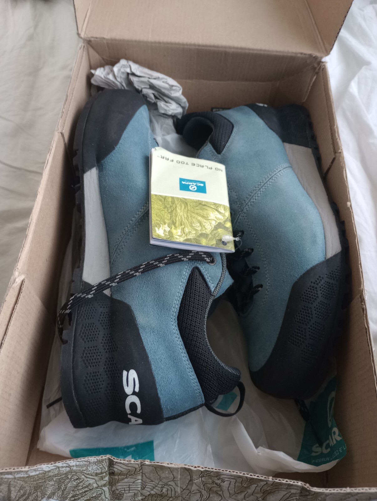 Scarpa Kalipe Vibram Goretex Mujer 6.5 Nuevo en Caja Senderismo Zapato Bota Aproximación Azul Nuevo en Caja