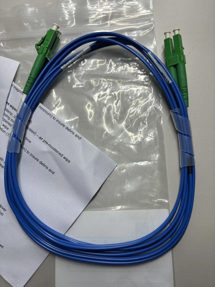 LOT of 4 -2 M LC/ APC to LC/ APC Duplex SM Armored PVC Optical Fiber Patch Cable - Image 2 of 4
